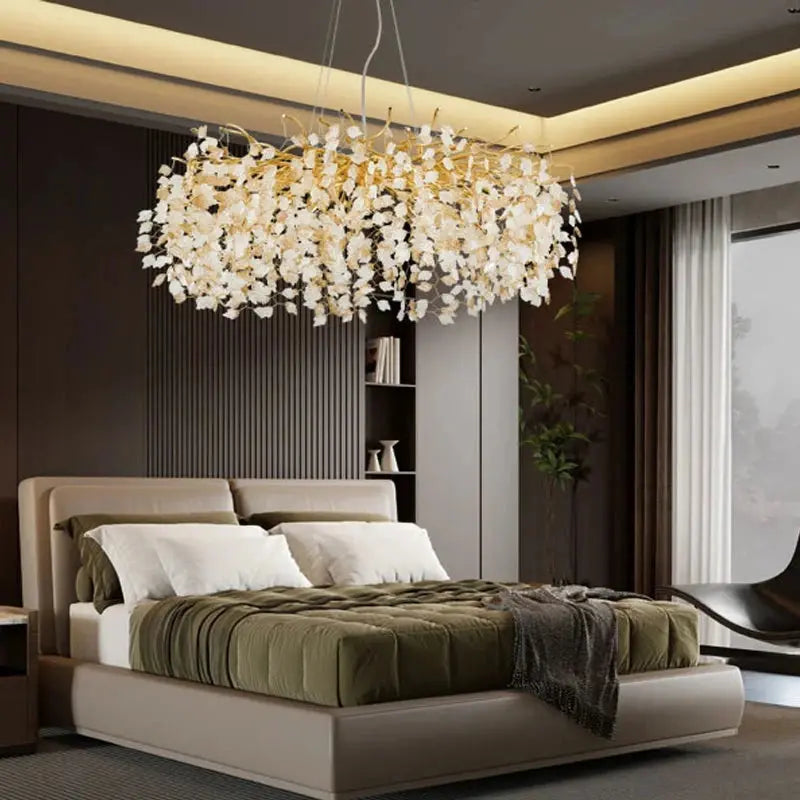 Gold Round Crystal Chandeliers for Dining Room  Modern Crystal Tree Branch Chandelier for Bedroom Living Room Kitchen Island Julia M LifeStyles
