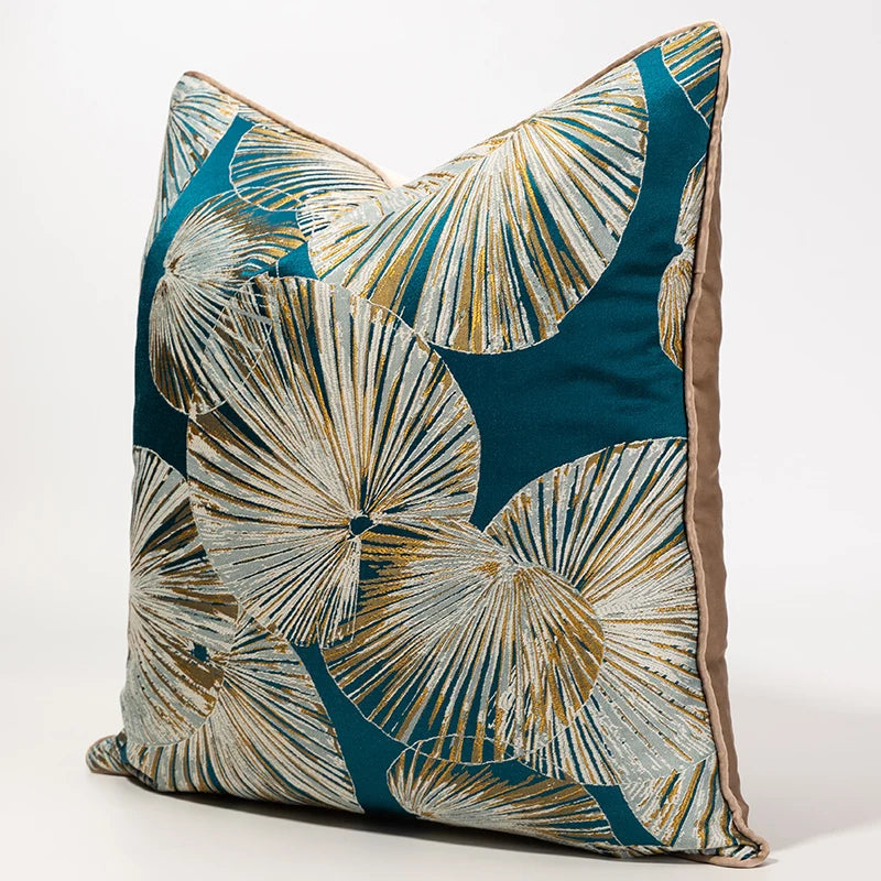 Large Leaf Design Cushion Cover 18x18 20x20inches Summer Throw Pillow Covers for Livingroom Bedroom Generous Pillowcase
