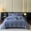 Autumn and Winter Class a Long-staple Cotton Thickened Brushed Duvet Cover Bed Sheets Four-piece Set Embroidered Bedding Set Julia M LifeStyles