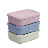 Highshow 3-Piece Leak-Proof Silicone Bento Lunch Box Set