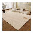 Beige rug with floral design in a living room setting