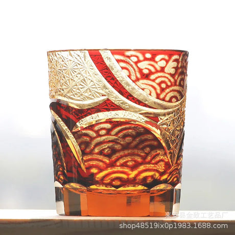 Classic Design Whiskey Wine Beer Water Cup Hand-Carved Foreign Shot Glass with Luxury Gift Box Julia M LifeStyles