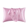 Wholesale Professional Luxury Super Soft Silky Pillow case Solid Color Silk Satin With Envelop Closure