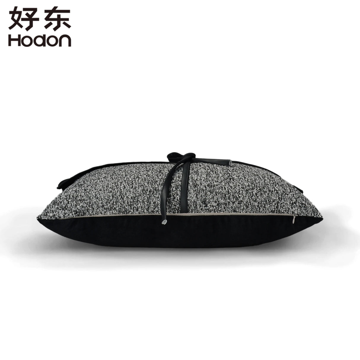 Light Luxury Splicing Black Decorative Waist Pillow