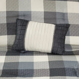 7-Piece Herringbone Comforter Set in Floral & Solid Prints for King Super King
