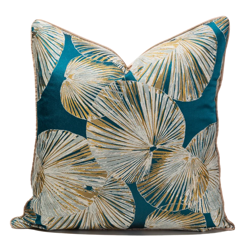 Large Leaf Design Cushion Cover 18x18 20x20inches Summer Throw Pillow Covers for Livingroom Bedroom Generous Pillowcase