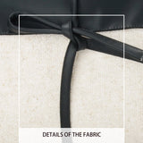 Simple Modern Sofa Model Room PU Leather Splicing Black Decoration Pillow Villa Light Luxury Waist Pillow Bow Pillowcase