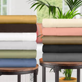 HMS Dusty Rose 1500 Thread Count King Cotton Blend Washable Duvet Cover Set