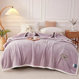 Double Layer Plush Velvet Sherpa Blanket Julia M LifeStyles