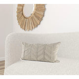 Homeroots Light Gray Chevron Textured Lumbar Pillow Cover Julia M LifeStyles