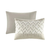 Scenic Floral & Geometric 3-Piece Cotton Duvet Cover Set with Chenille Tufting Julia M LifeStyles