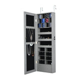 DB Fashion LED Light Jewelry Storage Mirror Cabinet Simple Stylish Design for Hanging on Door or Wall for Organizing Jewelry Julia M LifeStyles