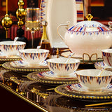 Botanical 72-Piece Ceramic Dinnerware Set with Gold Edges