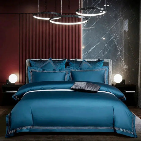 High-Quality 120S Long-Staple Cotton Bedding Set with Silk Duvet Cover Julia M LifeStyles
