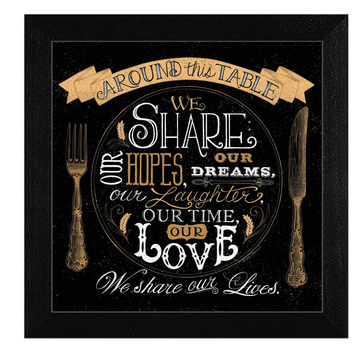 Around the Table Black Framed Wall Art
