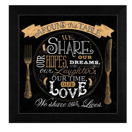 Around the Table Black Framed Wall Art