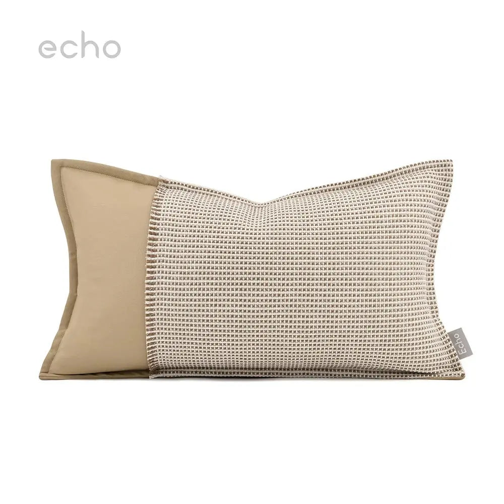 Echo Modern Leather Pillow Cases Cushion Cover for Townhouse and Model Home Sofa Decorative  Pillows Cushions Julia M LifeStyles