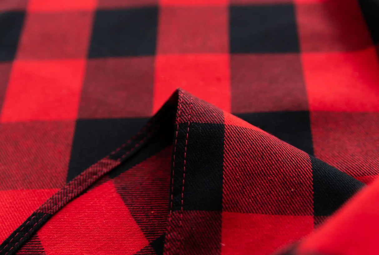 Round Red Black Checkered Lace Tablecloth for Weddings and Events