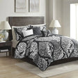 6-Piece Printed Cotton Quilt Set Throw Pillows Black Full/Queen Geometric Floral Soft Bedding for Winter for Wedding Hotel Julia M LifeStyles