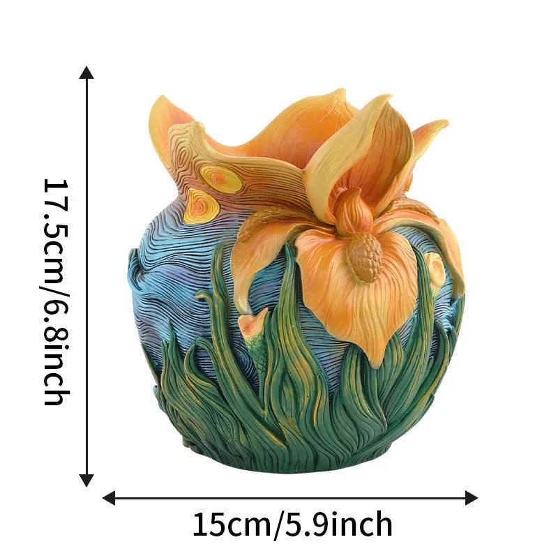 Starry Night Art-Inspired Decorative Vase