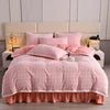 4kg Simple Style Three-dimensional Carved Milk Velvet Polyester-Filled Four-Piece Set for Fall Season Julia M LifeStyles
