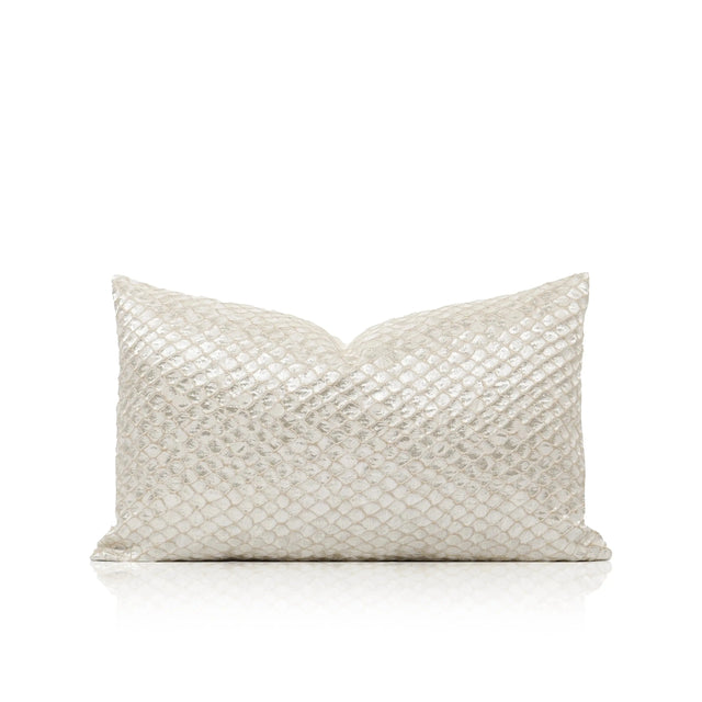 Luxury Organic Cushion Covers White Gold Texture Waist Pillow Covers Geometric Modern for Bedroom Living Room Decor Julia M LifeStyles