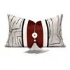 AIBUZHIJIA Luxury Safety Buckle Decoration Tassel Pendant Sofa Cushion Cover Decorative Pillow Case for Home Decor