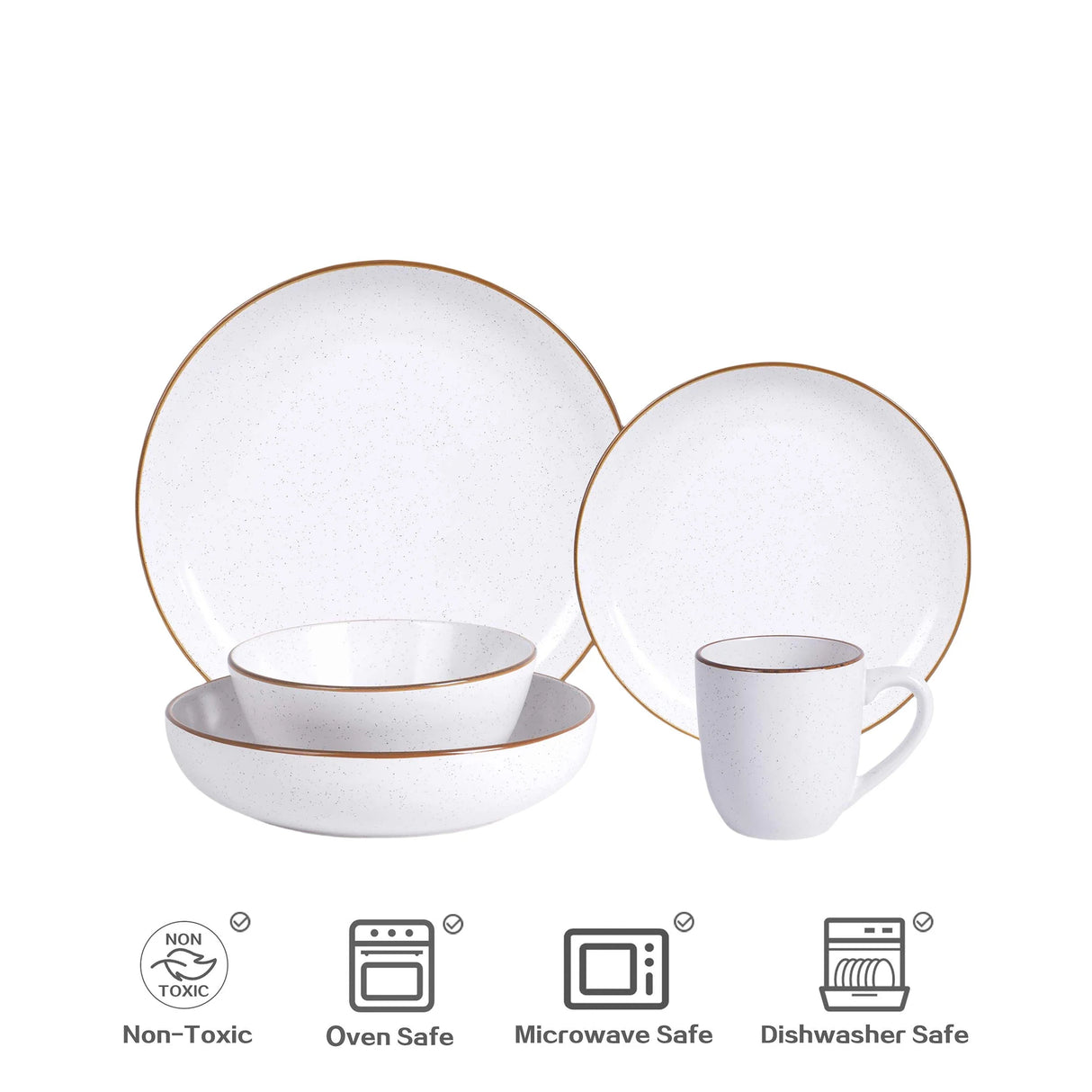 Luxury Reactive Glaze Matte White Ceramic Dinnerware Set