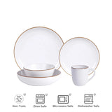 Luxury Reactive Glaze Matte White Ceramic Dinnerware Set
