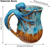Ocean Creature Octopus Mug Home Decoration Ornaments, 3D Octopus Mug Funny Mugs, Handmade Unique Octopu Shaped Statue Cup Julia M LifeStyles