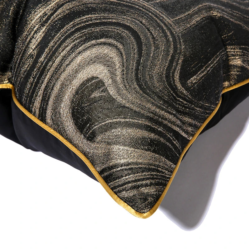New Style Cushion Cover 50x50 Art Design Black Pillowcase Modern Black Luxury Pillow Covers 18x18 20x20 Inches