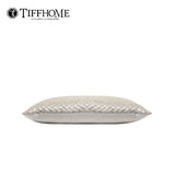 TIFFHOME Luxury Organic Cushion Covers White Gold Texture Waist Pillow Covers Geometric Modern for Bedroom Living Room Decor