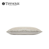 Luxury Organic Cushion Covers White Gold Texture Waist Pillow Covers Geometric Modern for Bedroom Living Room Decor Julia M LifeStyles