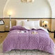 Custom Wholesale Simple Solid Color Hypoallergenic Tuff Velvet Thickened Winter Warm Soybean Fiber Filled king Bedroom Quilts Julia M LifeStyles