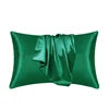Wholesale Professional Luxury Super Soft Silky Pillow case Solid Color Silk Satin With Envelop Closure