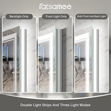 Dimmable Anti Fog Bathroom Mirror with LED Lights Front and Backlit for Birthday Occasions
