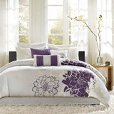 King-Size Microfiber & Cotton Plaid Comforter Set with Fitted Sheets