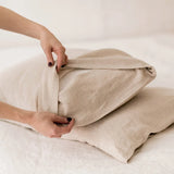 Washed Linen Duvet Cover Set with Pillowcases