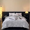 4kg Simple Style Three-dimensional Carved Milk Velvet Polyester-Filled Four-Piece Set for Fall Season Julia M LifeStyles