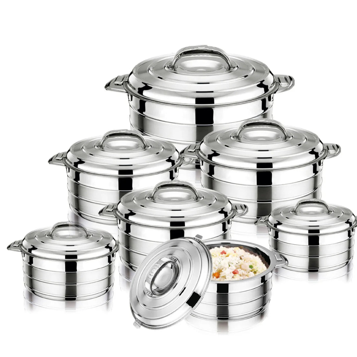 Food Keep Warm Stainless Steel Container  3Pcs Casserole Sets Insulated Food Warmer Casserole Food Container Julia M LifeStyles