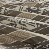 Comforter Set Throw Pillows 7-Piece Stripe Herringbone Breathable Duvet Cover for Double Bed Includes Fitted Bed Sheet Quilts Julia M LifeStyles