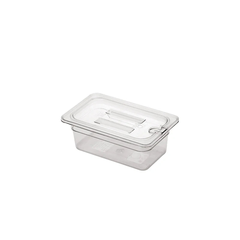 Polycarbonate Food Cover with Hole for Ladle Notched GN Container Cover Gastronorm Pan Lid