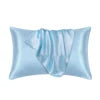 Wholesale Professional Luxury Super Soft Silky Pillow case Solid Color Silk Satin With Envelop Closure