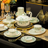 Floral Luxury Round Dinner Set – High Quality Porcelain for Elegant Dining