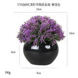 DS  Artificial Plants Potted Greenery Green Grass Plastic Faux Topiary Shrubs for Bathroom Home Kitchen Office Farmhouse Decor Julia M LifeStyles