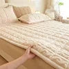 Winter Solid Color Plain Design Thickened Taffeta Velvet Bedding Sheet Folding Milk Velvet Warm Bed Sheet Mattress Julia M LifeStyles