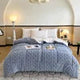 Custom Wholesale Simple Solid Color Hypoallergenic Tuff Velvet Thickened Winter Warm Soybean Fiber Filled king Bedroom Quilts Julia M LifeStyles
