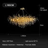 Crystal Lamp L160 CM Light Fixtures Modern Drop Light for Dinning Room Chandeliers Ceiling Luxury Lamps Julia M LifeStyles