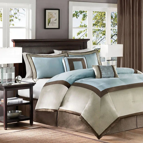 7-Piece Floral Woven Comforter Set for Queen & King Sizes