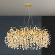Gold Round Crystal Chandeliers for Dining Room  Modern Crystal Tree Branch Chandelier for Bedroom Living Room Kitchen Island Julia M LifeStyles